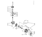 Kenmore 11081375610 brake, clutch, gearcase, motor and pump parts diagram
