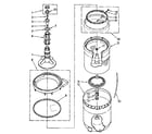 Kenmore 11081375630 agitator, basket and tub parts diagram