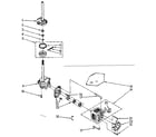 Kenmore 11081375330 brake, clutch, gearcase, motor and pump parts diagram