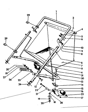 Basket and handle assembly