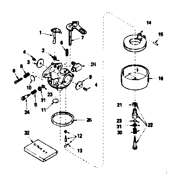 Carburetor no. 632113