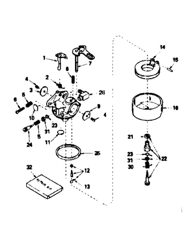 Carburetor no. 632113