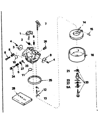 Carburetor no. 632334
