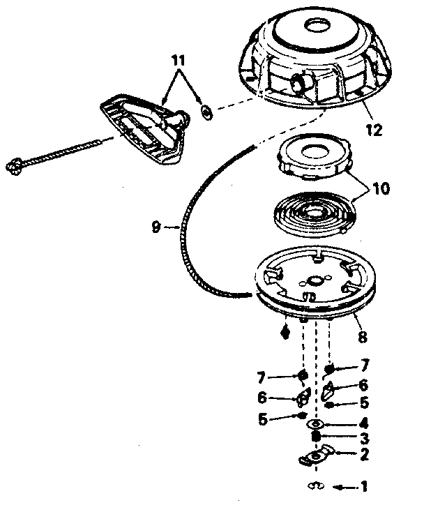 Rewind starter no. 590606