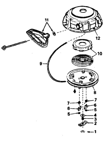 Rewind starter no. 590606