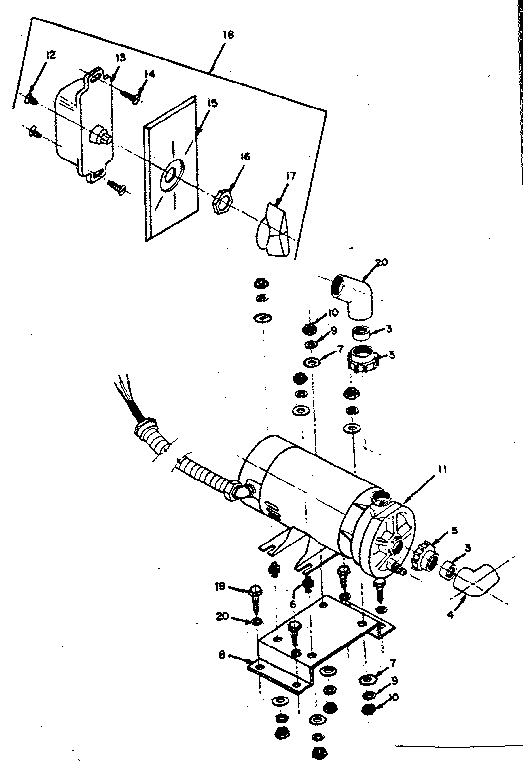Motor and pump