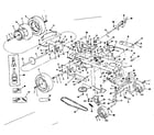 Craftsman 13196312 main frame and wheel assembly diagram