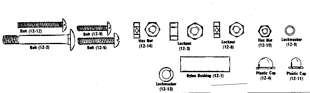 Lawn swing hardware bag #95607