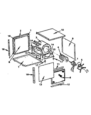 B1536a blower assembly (for af724a & af724ac)