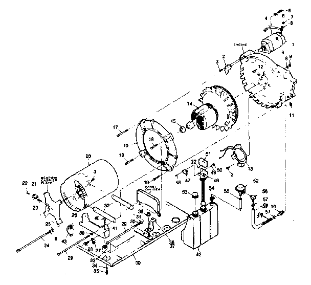Alternator, ignition, oil make-up systems