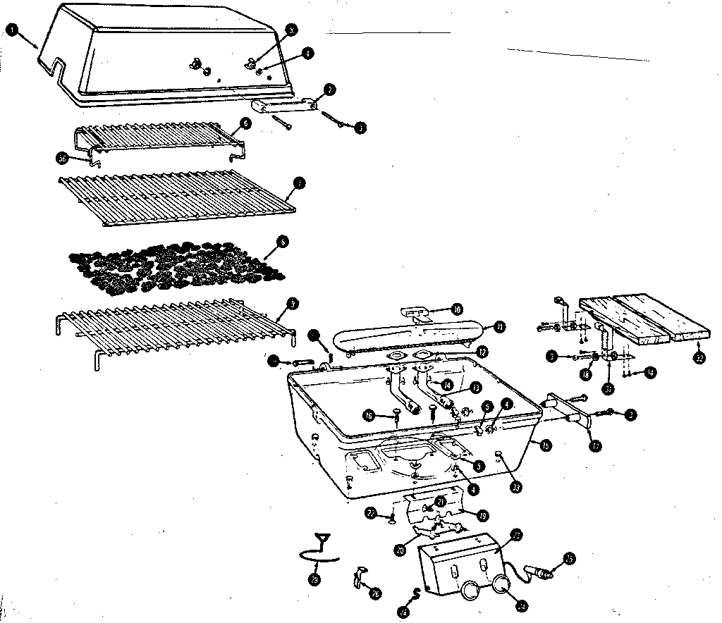 Grill & burner section
