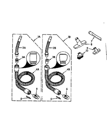 Hose and attachment parts