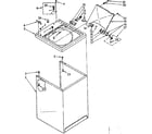 Kenmore 11081360130 top and cabinet parts diagram