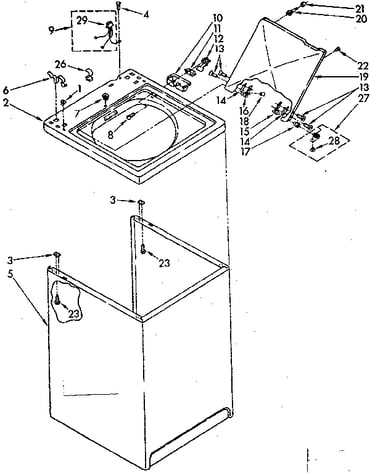 Top and cabinet parts
