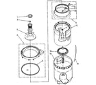 Kenmore 11081360130 agitator, basket and tub parts diagram