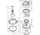 Kenmore 11081362640 agitator, basket and tub diagram