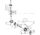 Kenmore 11081362640 brake, clutch, gearcase, motor and pump parts diagram