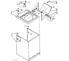 Kenmore 11081350140 top and cabinet parts diagram