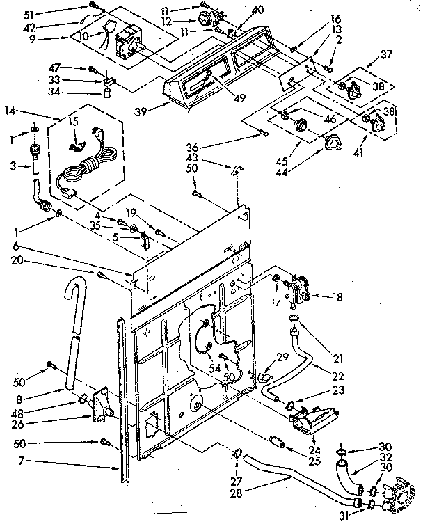 Controls and rear panel parts