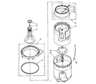 Kenmore 11081350140 agitator, basket and tub parts diagram