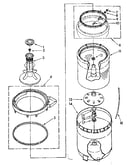 Agitator, basket and tub parts