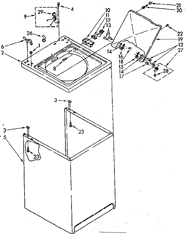 Top and cabinet parts