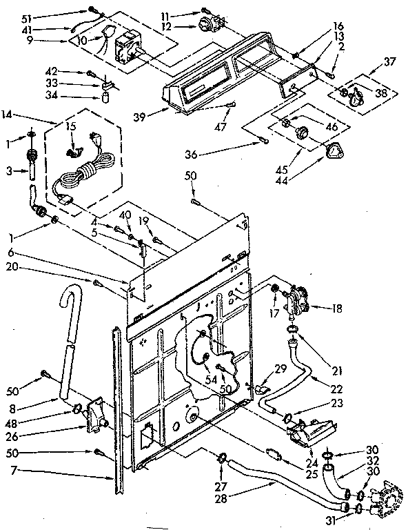 Controls and rear panel parts