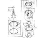 Kenmore 11081321130 agitator, basket and tub parts diagram