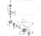 Kenmore 11081321130 brake, clutch, gearcase, motor and pump parts diagram