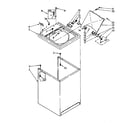 Kenmore 11081361240 top and cabinet parts diagram