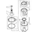 Kenmore 11081361240 agitator, basket and tub parts diagram