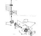 Kenmore 11081361240 brake, clutch, gearcase, motor and pump parts diagram