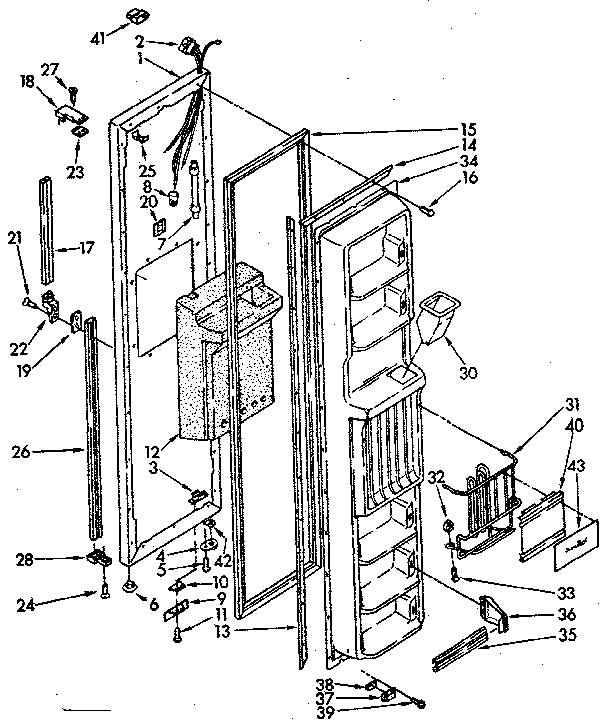 Freezer door parts
