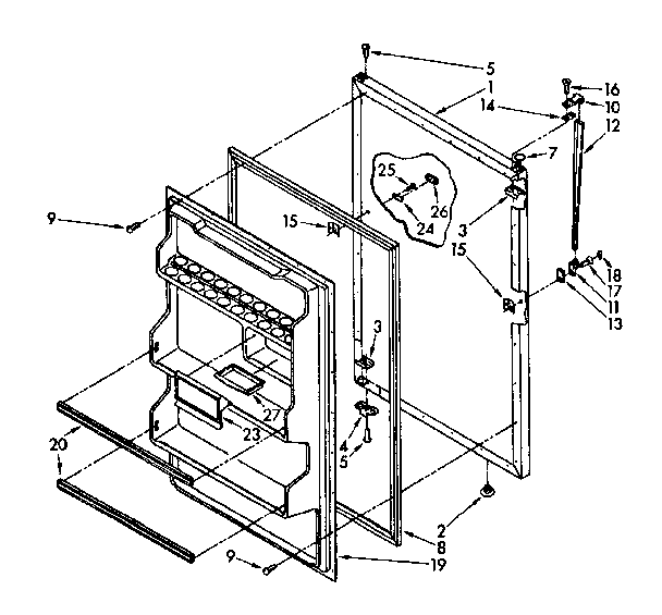 Refrigerator door