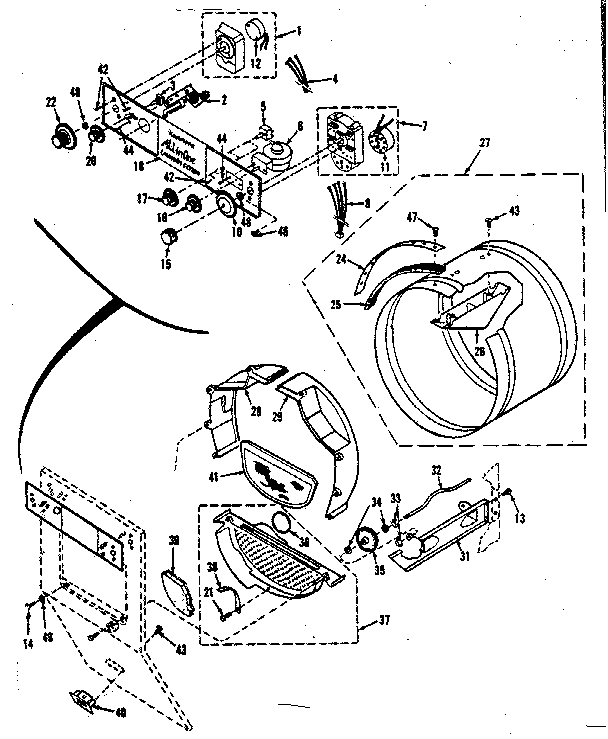 Console controls, drum