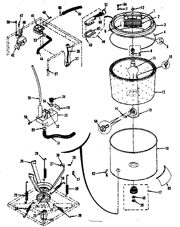 TUBS WATER VALVE, LID SWITCH