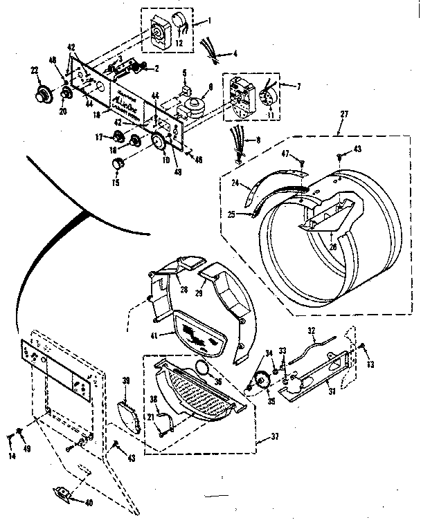 Console controls, drum