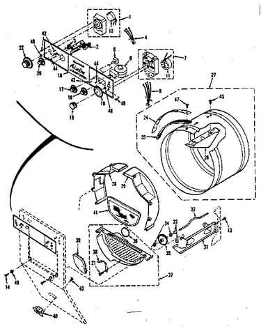 Console controls, drum