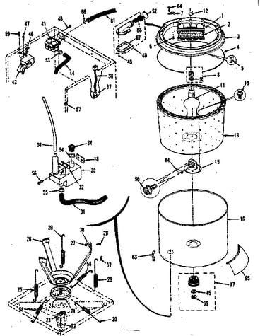 Tubs, water valve, lid switch