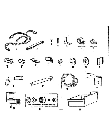 Ice maker installation parts kit