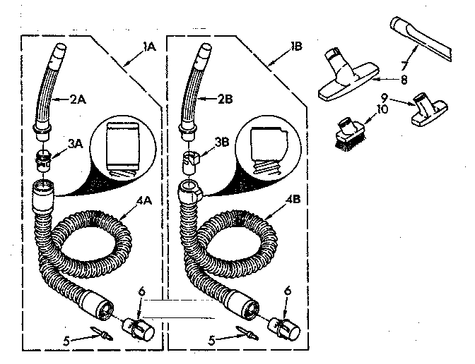 Hose and attachment part