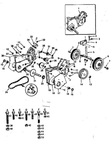 Transmission and gauge wheels