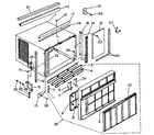 Kenmore 2538721773 cabinet and front panel parts diagram