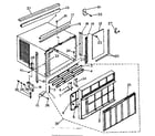 Kenmore 2538721372 cabinet and front panel parts diagram