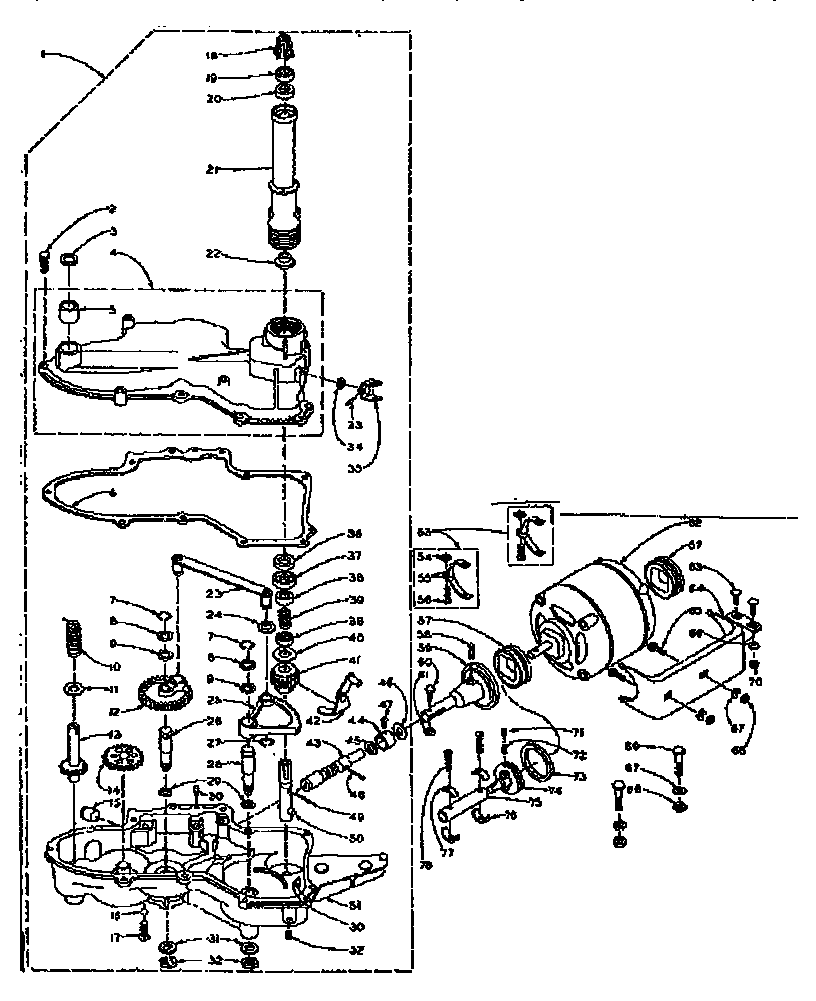 WORM GEAR AND MOTOR