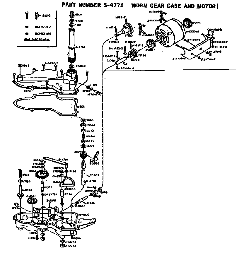 WORM GEAR AND MOTOR