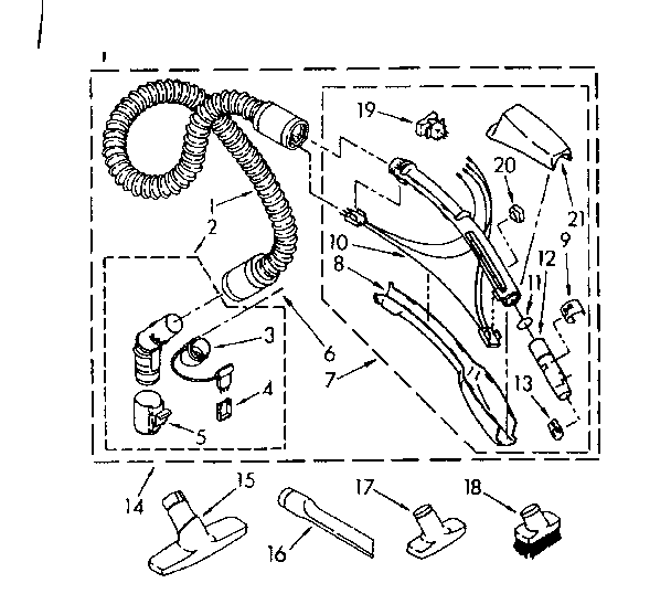 Hose and attachment parts