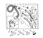 Kenmore 1162645083 hose and attachment parts diagram