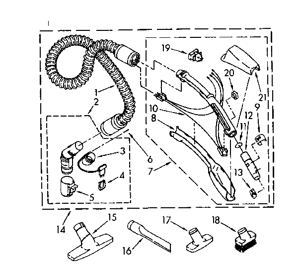 Hose and attachment parts