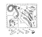 Kenmore 1162645581 hose and attachment parts diagram
